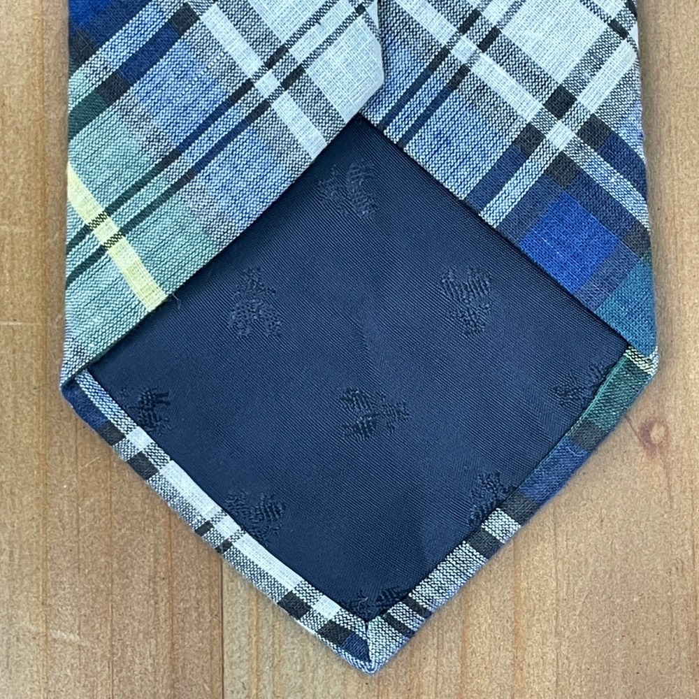 VTG Brooks Brothers Makers Preppy Plaid Cotton Tie Old Money Nautical USA Made - Picture 5 of 6